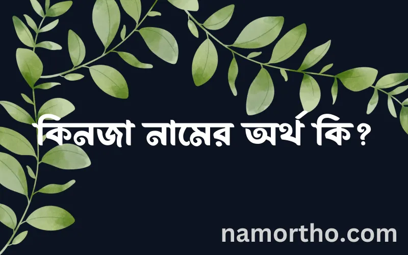 কিনজা নামের আর্থ কি?