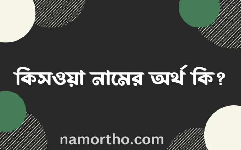কিসওয়া নামের অর্থ কি? কিসওয়া নামের ইসলামিক অর্থ এবং বিস্তারিত তথ্য সমূহ