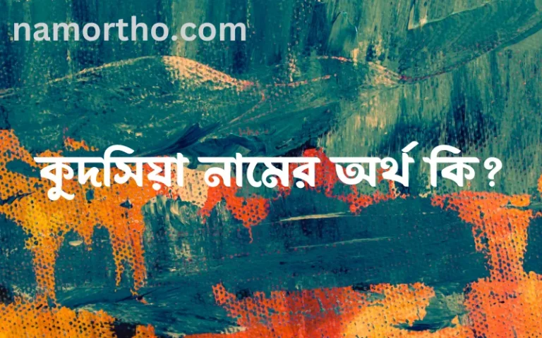 কুদসিয়া নামের অর্থ কি? (ব্যাখ্যা ও বিশ্লেষণ) জানুন