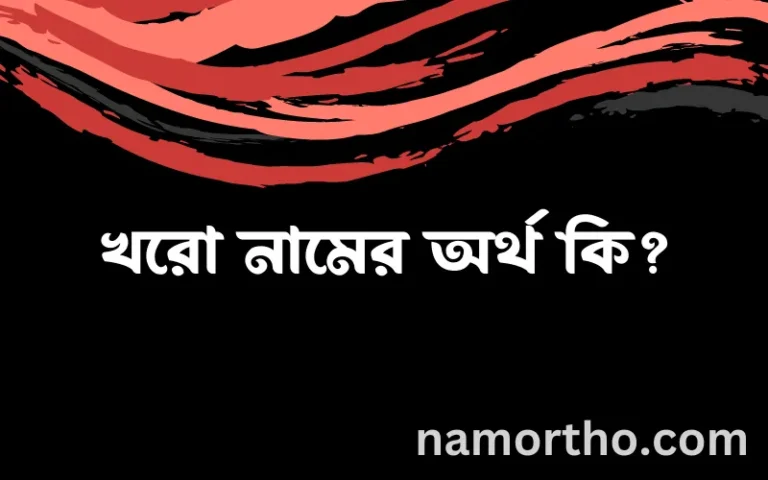 খরো নামের অর্থ কি, ইসলামিক আরবি এবং বাংলা অর্থ জানুন
