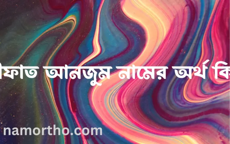 খীফাত আনজুম নামের অর্থ কি? খীফাত আনজুম নামের বাংলা, আরবি/ইসলামিক অর্থসমূহ