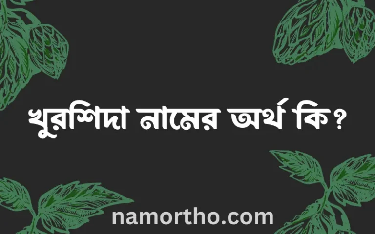 খুরশিদা নামের অর্থ কি? খুরশিদা নামের ইসলামিক অর্থ এবং বিস্তারিত তথ্য সমূহ