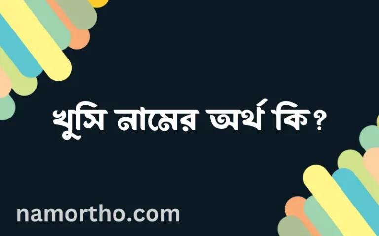 খুসি নামের অর্থ কি? খুসি নামের বাংলা, আরবি/ইসলামিক অর্থসমূহ