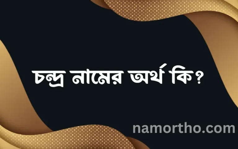 চন্দ্র নামের অর্থ কি? চন্দ্র নামের বাংলা, আরবি/ইসলামিক অর্থসমূহ
