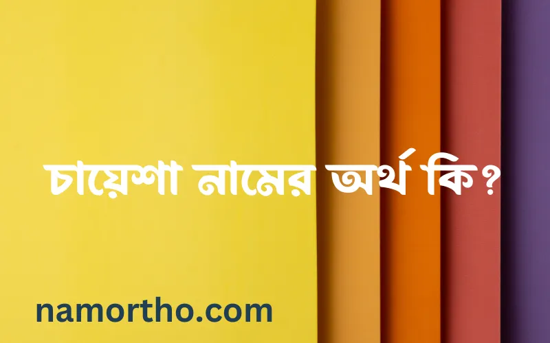 চায়েশা নামের আর্থ কি?