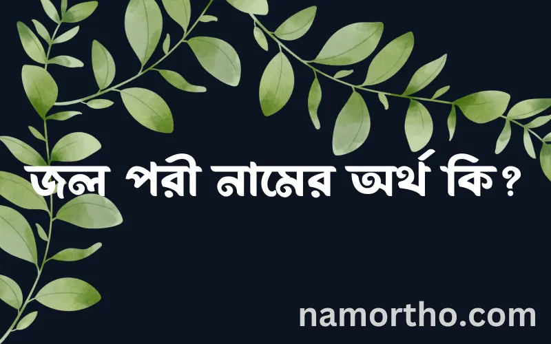 জল পরী নামের আর্থ কি?