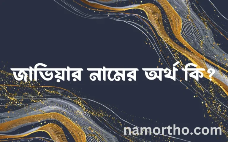 জাভিয়ার নামের অর্থ কি? জাভিয়ার নামের বাংলা, আরবি/ইসলামিক অর্থসমূহ