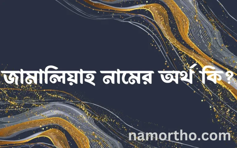 জামালিয়াহ নামের অর্থ কি? ইসলামিক আরবি বাংলা অর্থ এবং নামের তাৎপর্য
