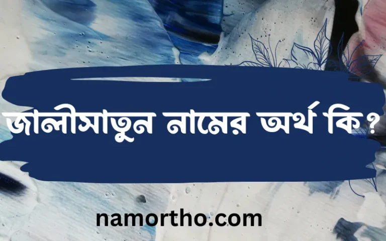 জালীসাতুন নামের অর্থ কি? জালীসাতুন নামের বাংলা, আরবি/ইসলামিক অর্থসমূহ