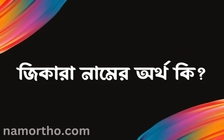 জিকারা নামের অর্থ কি? জিকারা নামের বাংলা, আরবি/ইসলামিক অর্থসমূহ