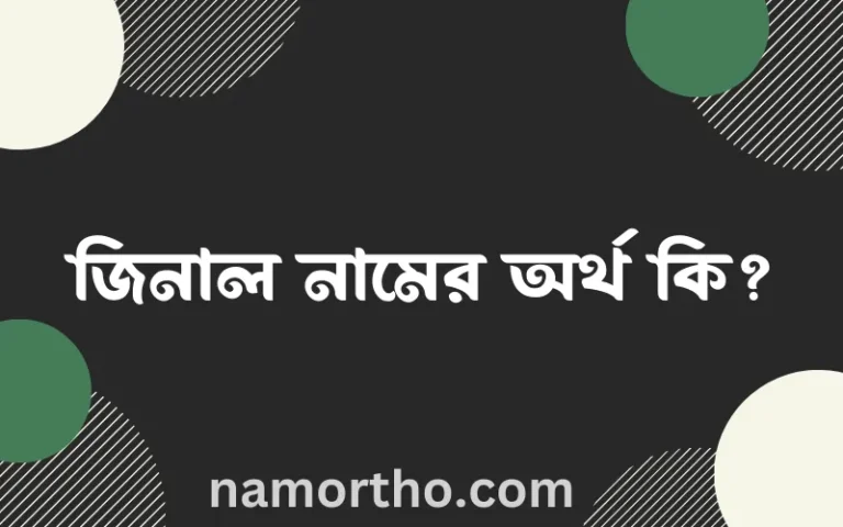জিনাল নামের অর্থ কি? ইসলামিক আরবি বাংলা অর্থ
