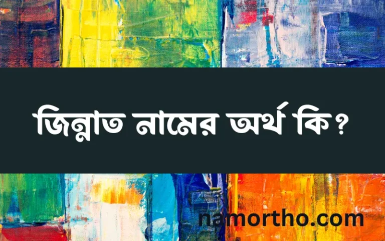 জিন্নাত নামের অর্থ কি? জিন্নাত নামের ইসলামিক অর্থ এবং বিস্তারিত তথ্য সমূহ