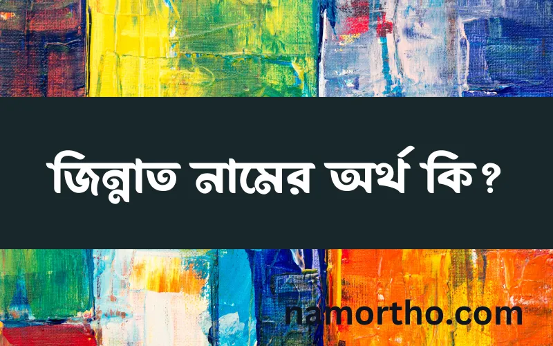 জিন্নাত নামের আর্থ কি?
