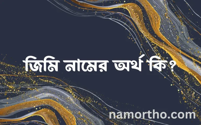 জিমি নামের অর্থ কি এবং ইসলাম কি বলে? (বিস্তারিত)