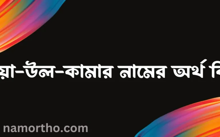 জিয়া-উল-কামার নামের অর্থ কি, ইসলামিক আরবি এবং বাংলা অর্থ জানুন