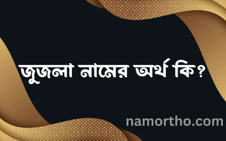 জুজলা নামের অর্থ কি? ইসলামিক আরবি বাংলা অর্থ এবং নামের তাৎপর্য