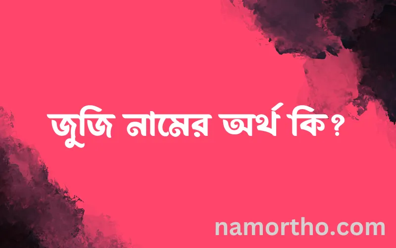 জুজি নামের আর্থ কি?