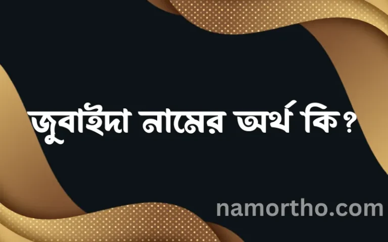 জুবাইদা নামের অর্থ কি? জুবাইদা নামের বাংলা, আরবি/ইসলামিক অর্থসমূহ