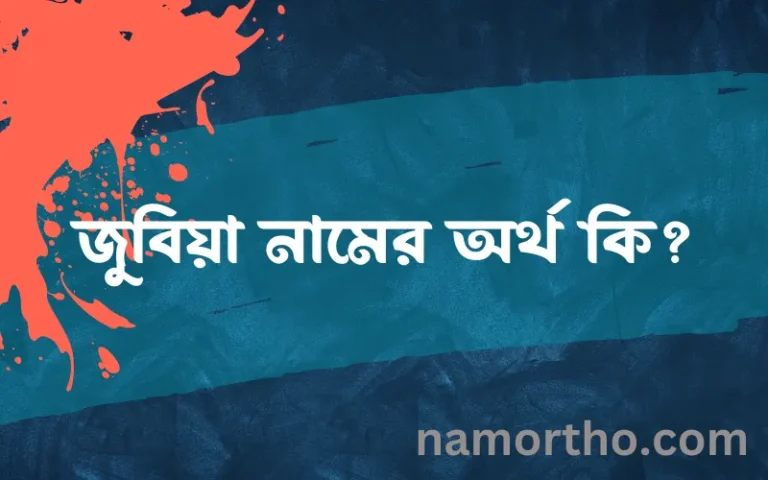 জুবিয়া নামের অর্থ কি? জুবিয়া নামের ইসলামিক অর্থ এবং বিস্তারিত তথ্য সমূহ