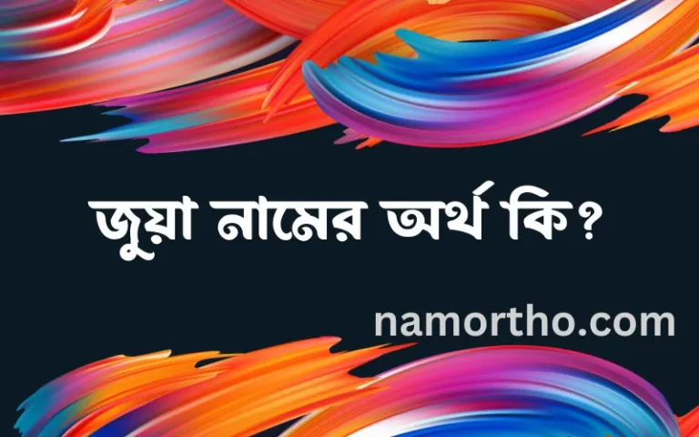 জুয়া নামের অর্থ কি? জুয়া নামের বাংলা, আরবি/ইসলামিক অর্থসমূহ