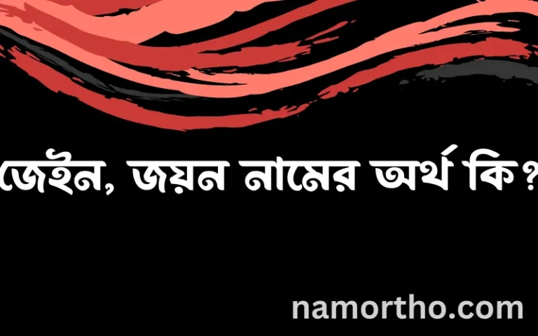 জেইন, জয়ন নামের অর্থ কি, ইসলামিক আরবি এবং বাংলা অর্থ জানুন