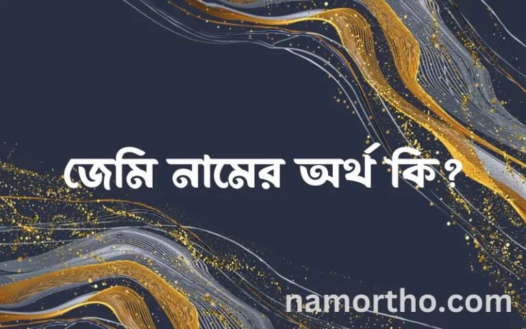 জেমি নামের অর্থ কি? জেমি নামের বাংলা, আরবি/ইসলামিক অর্থসমূহ