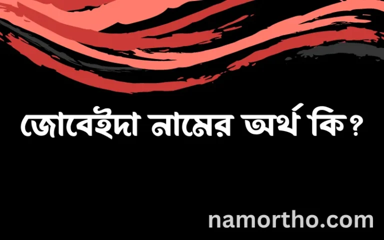 জোবেইদা নামের অর্থ কি? জোবেইদা নামের বাংলা, আরবি/ইসলামিক অর্থসমূহ