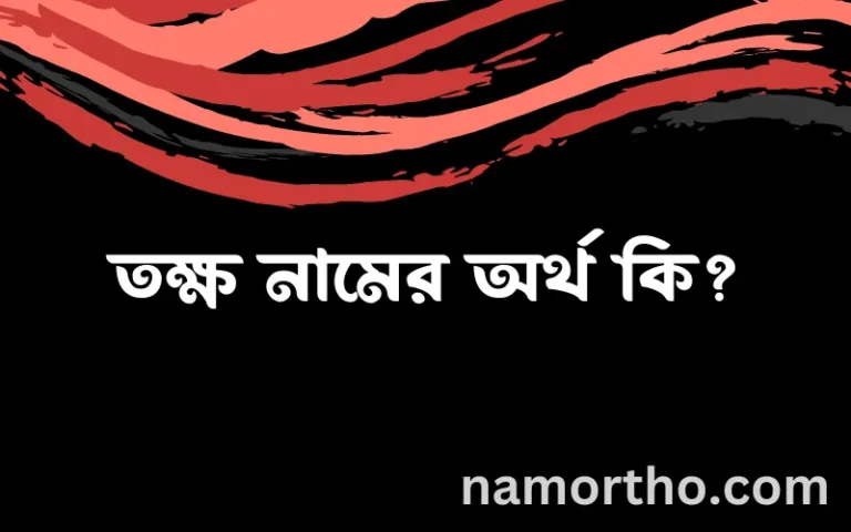 তক্ষ নামের অর্থ কি এবং ইসলাম কি বলে? (বিস্তারিত)