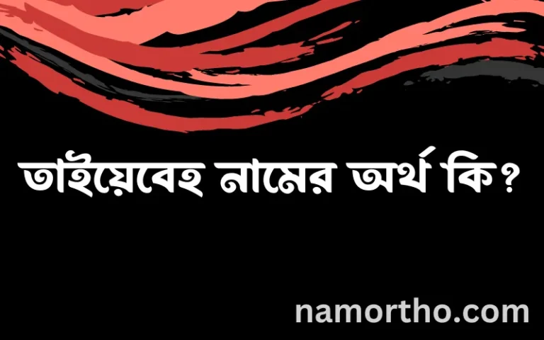 তাইয়েবেহ নামের অর্থ কি, ইসলামিক আরবি এবং বাংলা অর্থ জানুন