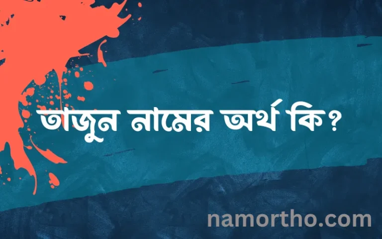 তাজুন নামের অর্থ কি? (ব্যাখ্যা ও বিশ্লেষণ) জানুন