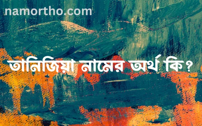 তানিজিয়া নামের অর্থ কি? ইসলামিক আরবি বাংলা অর্থ এবং নামের তাৎপর্য