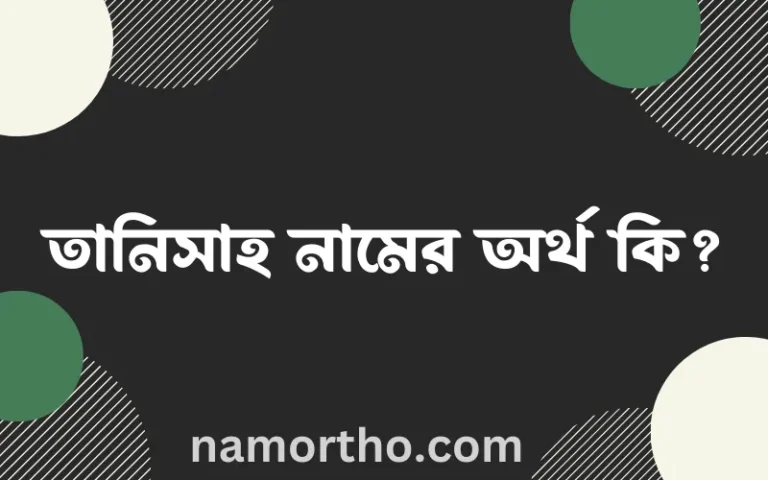 তানিসাহ নামের অর্থ কি? ইসলামিক আরবি বাংলা অর্থ এবং নামের তাৎপর্য