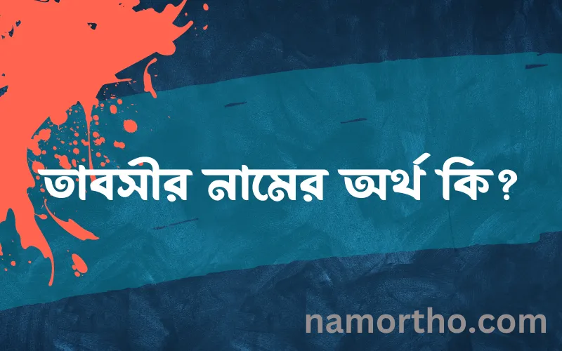 তাবসীর নামের আর্থ কি?