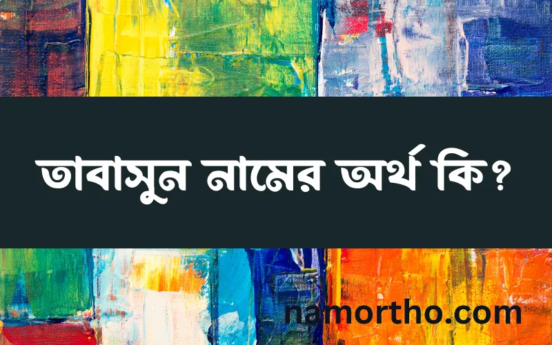 তাবাসুন নামের আর্থ কি?