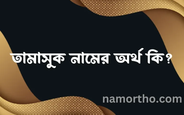 তামাসুক নামের অর্থ কি? ইসলামিক আরবি বাংলা অর্থ এবং নামের তাৎপর্য