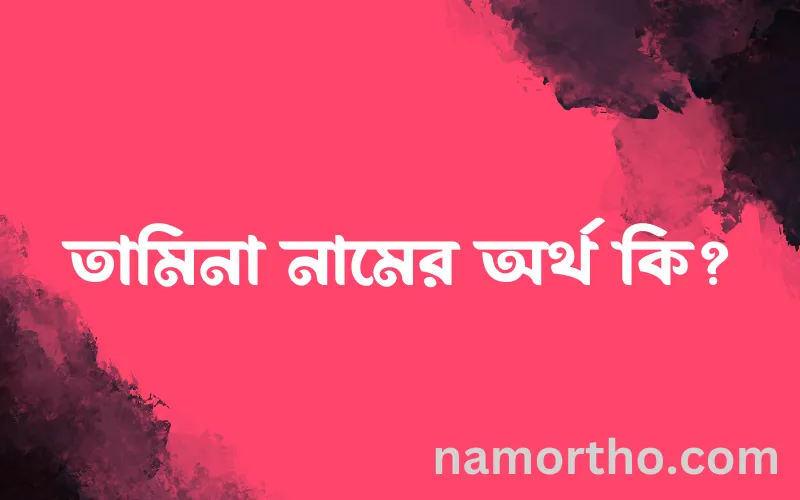 তামিনা নামের আর্থ কি?