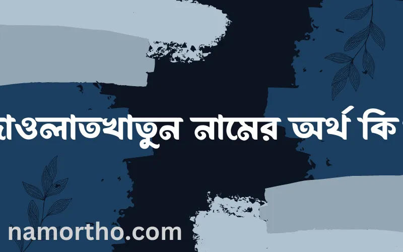 দাওলাতখাতুন নামের আর্থ কি?