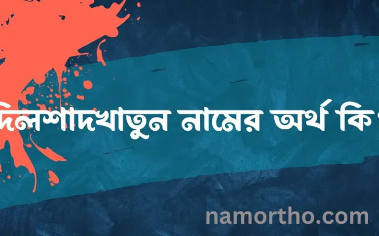 দিলশাদখাতুন নামের অর্থ কি, বাংলা ইসলামিক এবং আরবি অর্থ?