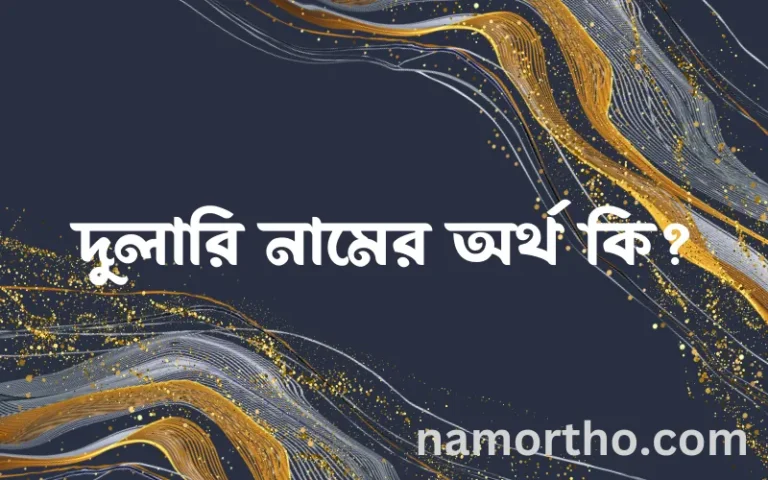 দুলারি নামের অর্থ কি, ইসলামিক আরবি এবং বাংলা অর্থ জানুন