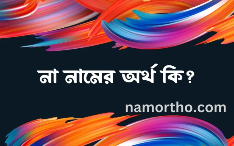 না নামের অর্থ কি? না নামের বাংলা, আরবি/ইসলামিক অর্থসমূহ