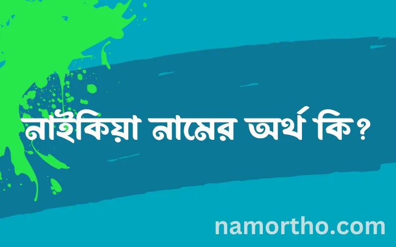 নাইকিয়া নামের আর্থ কি?