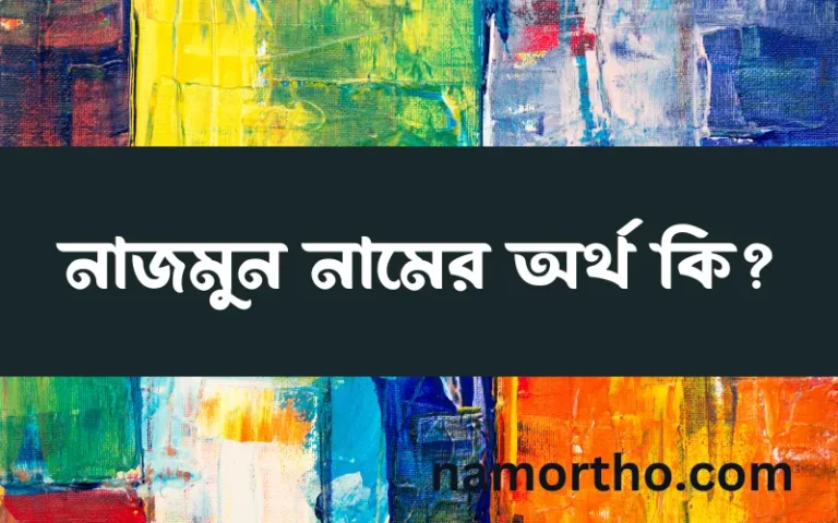 নাজমুন নামের অর্থ কি? নাজমুন নামের বাংলা, আরবি/ইসলামিক অর্থসমূহ