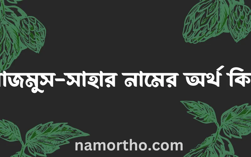 নাজমুস-সাহার নামের আর্থ কি?
