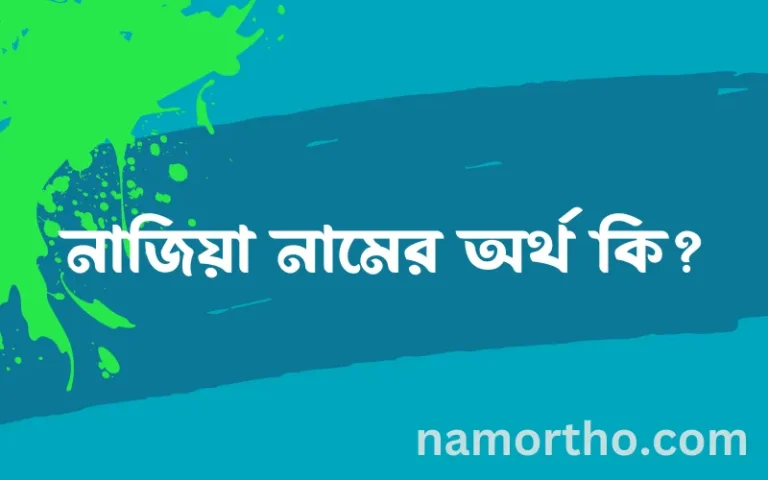 নাজিয়া নামের অর্থ কি, ইসলামিক আরবি এবং বাংলা অর্থ জানুন