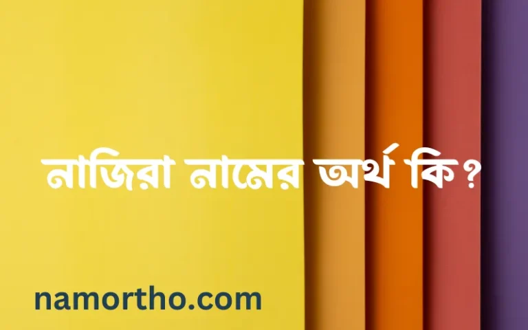 নাজিরা নামের অর্থ কি এবং ইসলাম কি বলে? (বিস্তারিত)