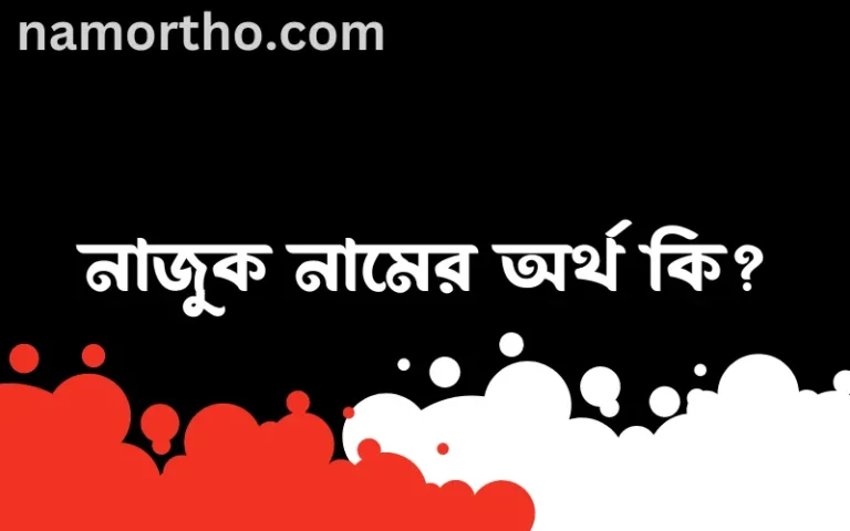 নাজুক নামের অর্থ কি? (ব্যাখ্যা ও বিশ্লেষণ) জানুন