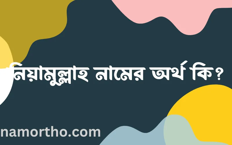 নিয়ামুল্লাহ নামের আর্থ কি?
