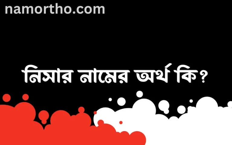 নিসার নামের অর্থ কি? নিসার নামের বাংলা, আরবি/ইসলামিক অর্থসমূহ