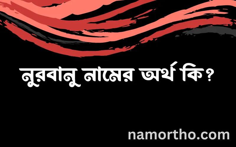 নুরবানু নামের আর্থ কি?