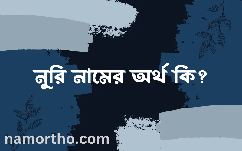 নুরি নামের আর্থ কি?